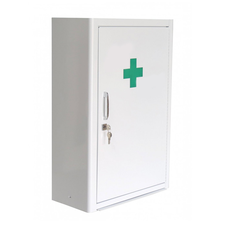Lockable Metal First Aid Cabinet , Large Wall Mounted First Aid Kit Cabinet