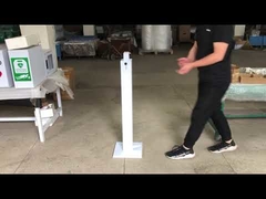 Estación de desinfección con dispensador de suelo y bomba de pie