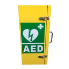Gabinete alarmado soporte al aire libre amarillo del AED de la pared con el sistema de calefacción