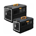 Caja de la jaula del perro del animal doméstico que viaja del viaje del vuelo del portador del cajón portátil plástico plegable del animal doméstico