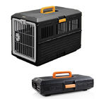 Caja de la jaula del perro del animal doméstico que viaja del viaje del vuelo del portador del cajón portátil plástico plegable del animal doméstico
