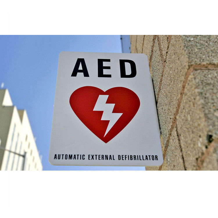 AED muestra plana de la pared de 2 de la manera marcada, muestra de 90 grados de AED 254x177m m