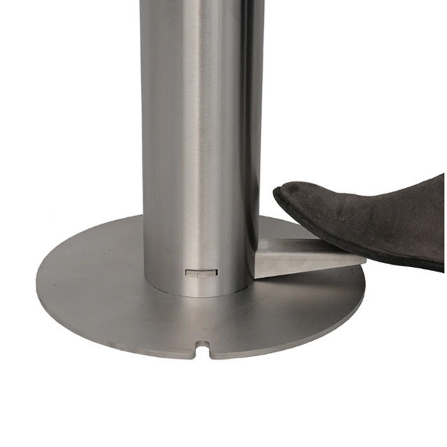 Soporte actuado pedal universal activo redondo del desinfectante del soporte del dispensador de Sanitiser del pedal del pie de tubo del acero inoxidable
